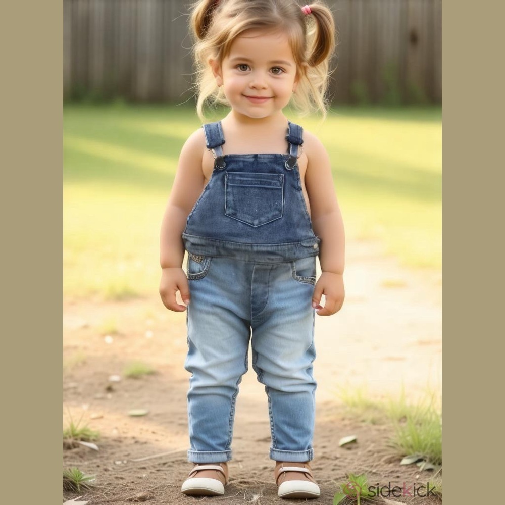 NWOT Adorable Farmer Girls Wonder Nation Toddler Girls Jean Sparkle Overalls 2T